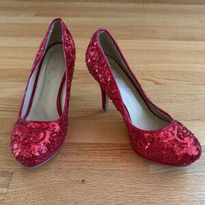De Blossom Collection Red Sequin Wizard of Oz Pumps Size 7